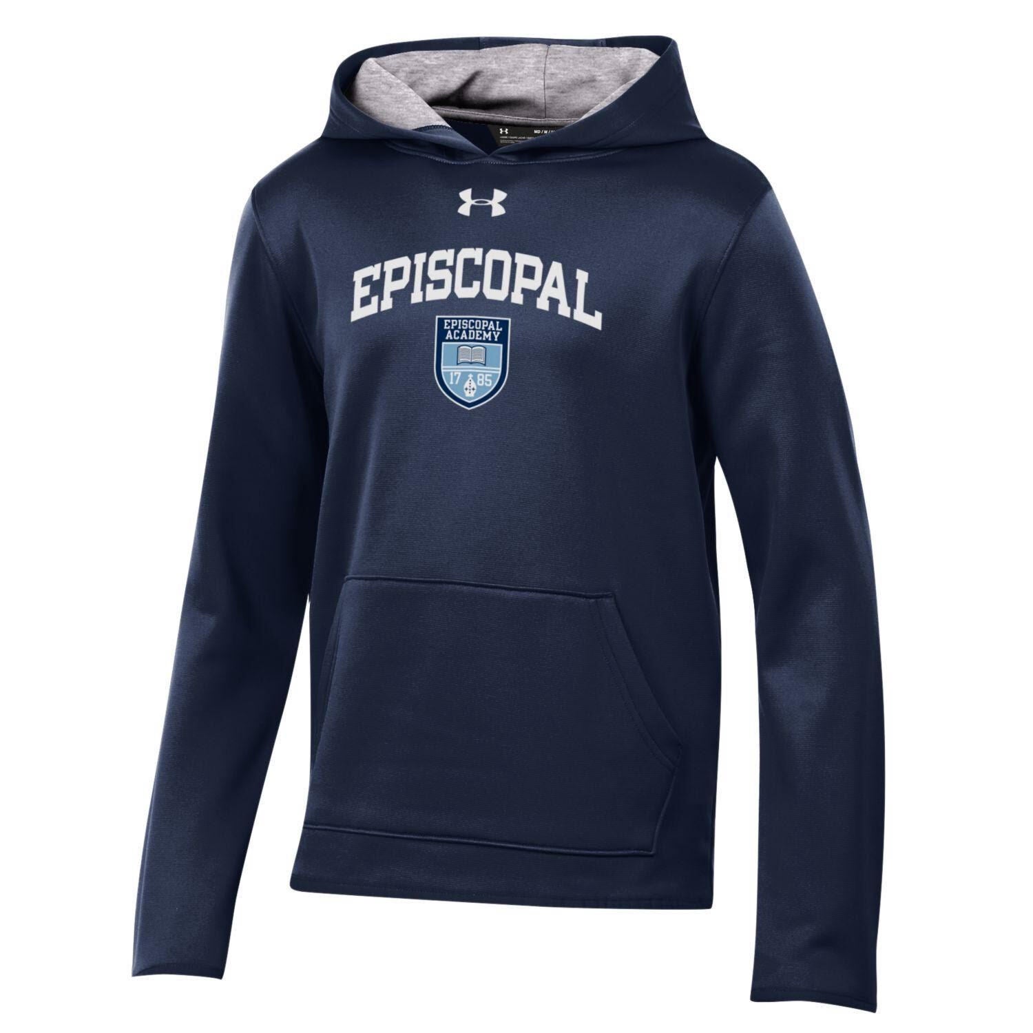 Youth UA Shield Hoody Navy Episcopal Academy Kutteh School Store